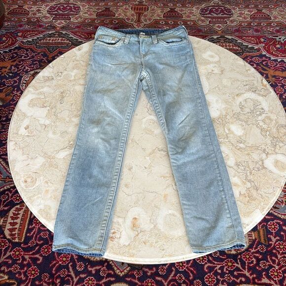 True Religion Halle Flap Pocket Skinny Fit 100% Cotton Jeans - Picture 7 of 12